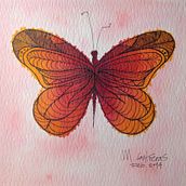 Fire butterfly . % María Contreras tarafından hazırlanan Sanat ve El Sanatları, Güzel sanatlar, Tasarım, Geleneksel illüstras, on, Ve Tablo projesi - 07.12.2014