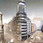 Matte Painting - Gran Via. 3D, Film, Video, TV, and Traditional illustration project by Eduardo Samajón Mencía - 09.17.2013