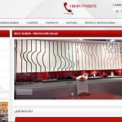 Web para Decoscreen. Web Design projeto de Gladys Sobrido Sambade - 23.07.2014