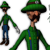  Luigi character Modeling and Texturing 3D in Autodesk Maya . 3D, Animation, Fine Arts, Design, and Game Design project by Ferran Lavado - 07.27.2014