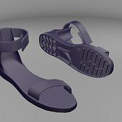 Sandalias. Projekt z dziedziny 3D użytkownika Juan Diego Caballero Prieto - 28.07.2014