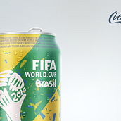 Concepto lata de Coca-Cola Mundial Brazil 2014 . Br, ing, Identit, Product Design, and Graphic Design project by Xavier Boluda - 08.06.2014