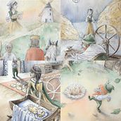 Rumpelstiltskin. Traditional illustration project by Natalia Salvador - 07.01.2017