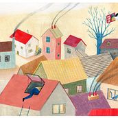Les fenêtres magiques (Children's illustration). Traditional illustration project by Paloma Corral - 08.18.2014