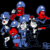 Cop - character design. Character Design, and Traditional illustration project by Olivier Fritsch - 08.21.2014