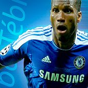 Póster Didier Drogba_ChelseaFC. Projekt z dziedziny Projektowanie graficzne, Trad, c i jna ilustracja użytkownika Eloy Pardo Rouco - 07.09.2014