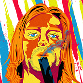 Retrato de Nirvana ( Kurt Cobain). Design, and Product Design project by Sergio Rivera Cordero - 09.13.2014