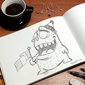 Yeti. Character Design, and Traditional illustration project by sdompi - 09.16.2014