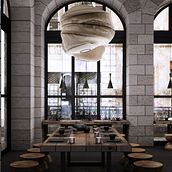 Chinese restaurant . 3D, Arhitectură și Arhitectură de interior de santiago nuez fernandez - 09.25.2014