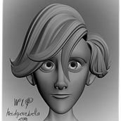 Hair Style WIP. Un proyecto de 3D, Animación y Diseño de personajes de Heidy - 26.09.2014