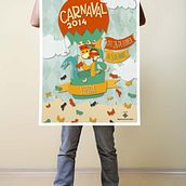 Propuesta cartel: CARNAVAL LLEIDA 2014. Un proyecto de Diseño gráfico, Ilustración tradicional y Publicidad de Lídia Guim Garrgia - 08.10.2014