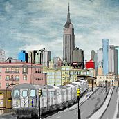 Brooklyn Subway New York. Un proyecto de Bellas Artes, Diseño editorial e Ilustración tradicional de David Delgado Ruiz - 11.11.2014