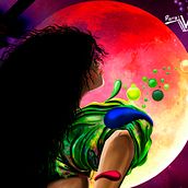 girl & Moon. Traditional illustration project by ederorland - 10.19.2014