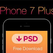 FREE iPhone 7 Plus PSD | Template #freebie #grid #black. Design, Information Design, Graphic Design, Interactive Design, and UX / UI project by Ana Rebeca Pérez - 11.21.2016