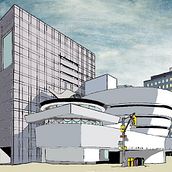 Guggenheim R Solomon Art Museum New York Illustration. Un proyecto de Dirección de arte, Diseño gráfico e Ilustración tradicional de David Delgado Ruiz - 16.11.2014