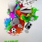 Pure Entertainment. 3D, Animation, Br, ing, Identit, Art Direction, Design, Graphic Design, and Motion Graphics project by Rubén Mir Sánchez - 10.27.2014