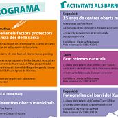 Logo y flyer 25 años de Centros Abiertos en Manresa. Un proyecto de Diseño gráfico de Traç gràfica - 29.01.2013