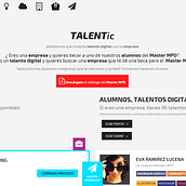 TALENTIC, plataforma que conecta el talento digital con la empresa | Beca #MasterMPD. 3D, Animation, Br, ing, Identit, Web Development, Design, To, Design, Character Design, Graphic Design, Web Design, Photograph, and Post-production project by MyriamCarrel_NETT - 09.03.2014
