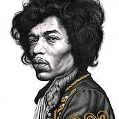 Jimi Hendrix. Artes plásticas e Ilustração tradicional projeto de jan_serra - 01.11.2014
