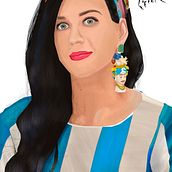 Katy Perry. Un progetto di Illustrazione tradizionale di Erick Miguel Martínez Ortega - 01.11.2014