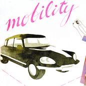 Mobility: dibujo en el sketchbook "Kultur" de la IO. Traditional illustration project by Virginia Romo - 07.29.2014