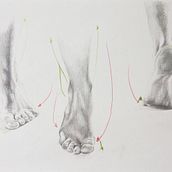 Estudio pies. Fine Arts project by laura plou - 03.02.2014