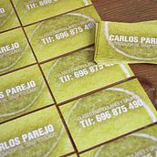 Tarjeta de visita — Entrenador de tenis. Un proyecto de Br, ing e Identidad, Diseño gráfico y Marketing de Miguel Ángel Reino - 14.11.2012