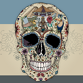 #DíaDeLosMuertos Barceló Maya Beach Resort. Graphic Design, Traditional illustration, and Advertising project by Inés García Pérez - 11.23.2014
