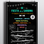 Cartel Fiesta de la Sardina III. Graphic Design project by Silvia Gonzalo Gil - 11.24.2014