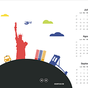 Cities in colourful seasons. Design, and Traditional illustration project by Aida Antolin - 12.02.2014