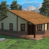 Casa Rustica vista exterior. 3D project by Tere Rodríguez-Bobada Expósito - 12.08.2014