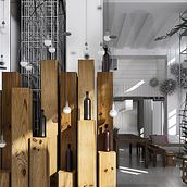 Detalle expositor vinos . Un progetto di 3D, Architettura d'interni e Design di Maria Gonzalez - 12.12.2014