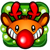 Farty Rudolph mobile game. Programming, Game Design, and Character Design project by nofuturegames - 12.24.2014