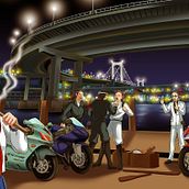 Tokyo Yakuza-Ilustración. Un projet de Illustration traditionnelle, B , et e dessinée de Ana y Mercedes Hidalgo - 30.12.2014
