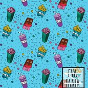 Estampado fast food. Artes plásticas, Design, e Design gráfico projeto de eva Duran seidel - 02.01.2015