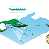 La ola de Mundaka. Ilustración en isométrico!. Un progetto di Graphic design e Illustrazione tradizionale di ateliergrafista - 05.01.2015