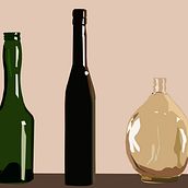Botellas. Ilustración Vectorial . Design e Ilustração tradicional projeto de Sara Solana - 07.01.2015