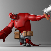 Hellboy - 3D Character. 3D, Animation, and Character Design project by Juanma Ramiau - 02.01.2014