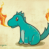 Charmander's cousin. Een project van  Ontwerp, Ontwerp van personages, Grafisch ontwerp y Traditionele illustratie van Claudia Margarita Suárez Santos - 12.01.2015