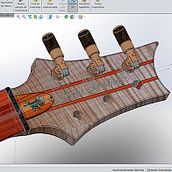 GUITAR PROJECT with SOLIDWORKS. Projekt z dziedziny 3D, Craft, Design,  Muz i ka użytkownika Jesus Godina - 15.01.2015