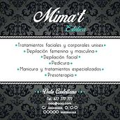 Tarjeta y flyer para la estética "Mima't". Design gráfico projeto de Laura Renart Macías - 28.05.2014