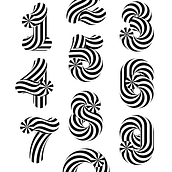 Candy numbers. Graphic Design, Motion Graphics, T, and pograph project by Sergi - 09.19.2014