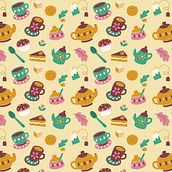 Colección Tea Time. Arts, Crafts, Traditional illustration, Vector Illustration, and Pattern Design project by Rocío Sánchez - 08.01.2014