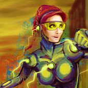 supersonic runner. Painting project by Eduardo Sanchez - 01.22.2015