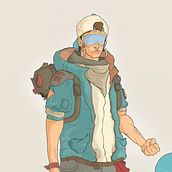Snowboarder Illustration - Ander Fernández. Design, Game Design, Character Design, and Traditional illustration project by Ander Fernández Arroyo - 01.24.2015