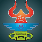 mini Totem. Character Design, and Traditional illustration project by Ricardo Chaves Castro - 01.26.2015