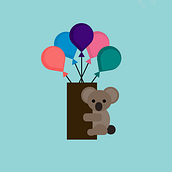 Koalas flygth. Animação, Design e Ilustração tradicional projeto de Judith Neumann - 30.01.2015