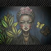 Mi Frida. Fine Arts, Traditional illustration, and Painting project by Soraya Fernandez Albarral - 02.01.2015