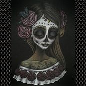 Día de Muertos. Fine Arts, Traditional illustration, and Painting project by Soraya Fernandez Albarral - 02.01.2015