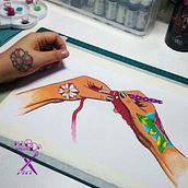 Watercolors on the rox!. Projekt z dziedziny  Sztuki piękne, Design, Trad, c, jna ilustracja i  Malarstwo użytkownika Magda Molina - 07.01.2015